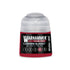 A small cylindrical bottle of Warhammer Tone Pro Carmine Blades paint with red label and clear plastic cap 12ml
