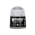 Warhammer tone pro dataslate grey paint bottle with clear plastic cap and black label with white text 12ml
