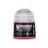 A vibrant magenta Warhammer Tone Pro paint bottle with clear plastic cap and black label for Magnus the Red 12ml