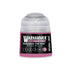 A pink Warhammer Tone Pro paint bottle labeled Magnus the Red with a clear cap and black white text label