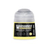 A vibrant yellow Warhammer Tone Pro Megaboss Yellow 12ml paint bottle with a clear plastic cap and black label