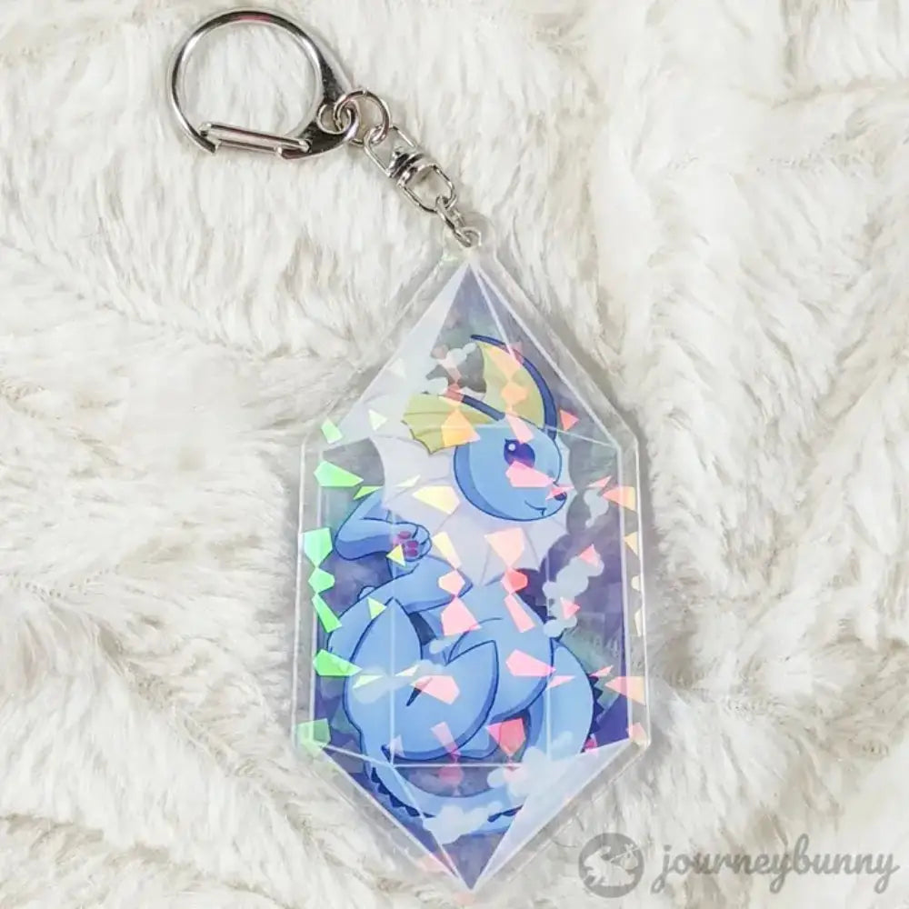 Water Evolution Crystal Holographic Acrylic Keychain - Gifts