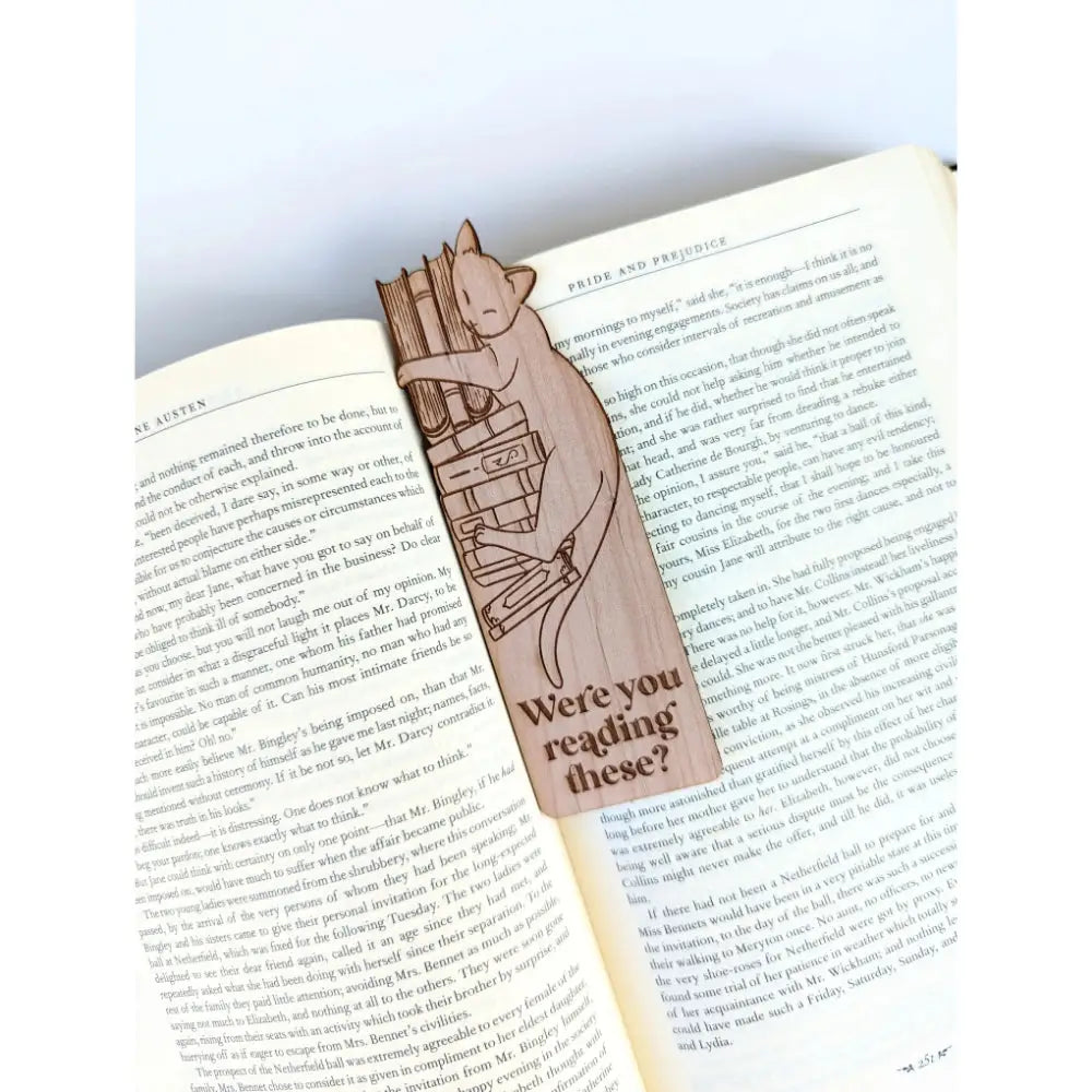 Were You Reading These? Wooden Bookmark Toys & Gifts North To South Designs   