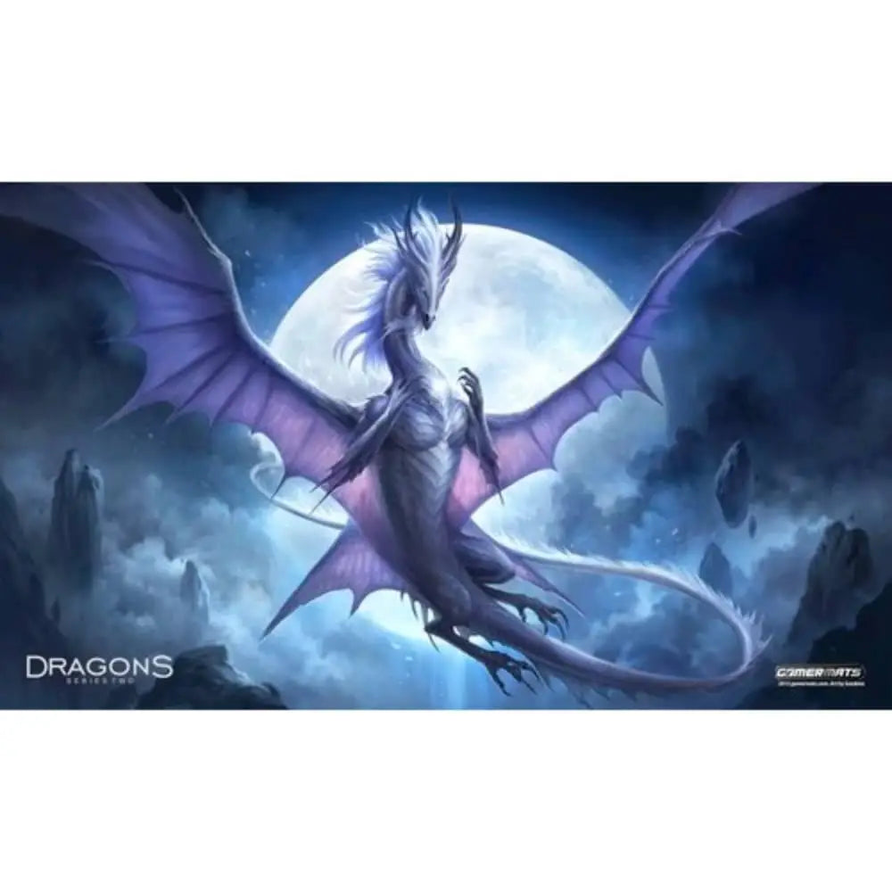 White Dragon of the Night by Sandara Playmat Playmats Gamermats   