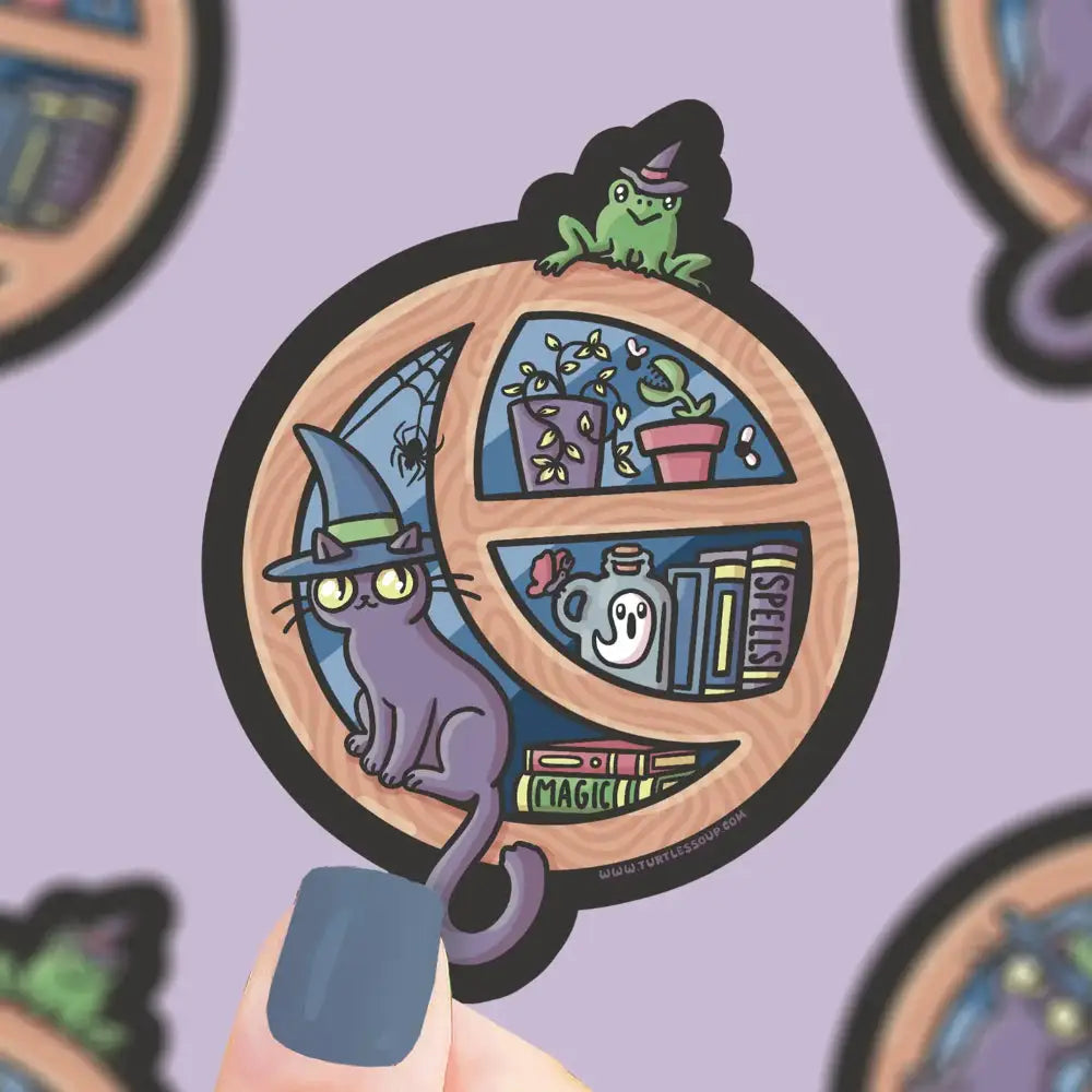Witchy Cat Window Sticker - Gifts