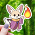 Wizard Fennec Fox with Fireball Sticker - Gifts