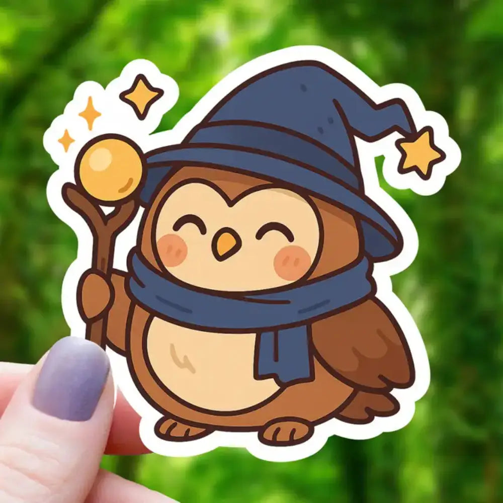 Wizard Owl Sticker - Toys & Gifts