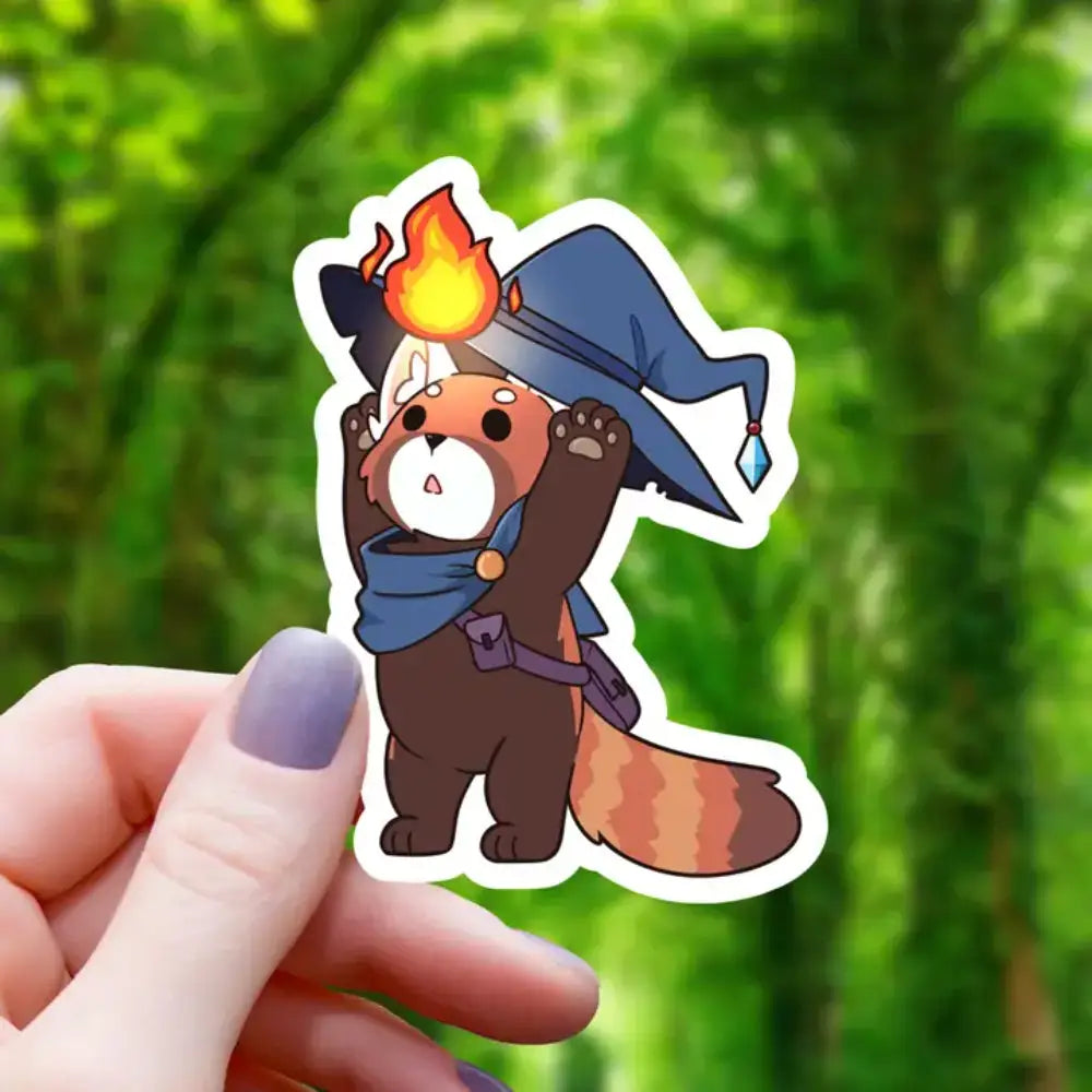 Wizard Red Panda Sticker - Toys & Gifts