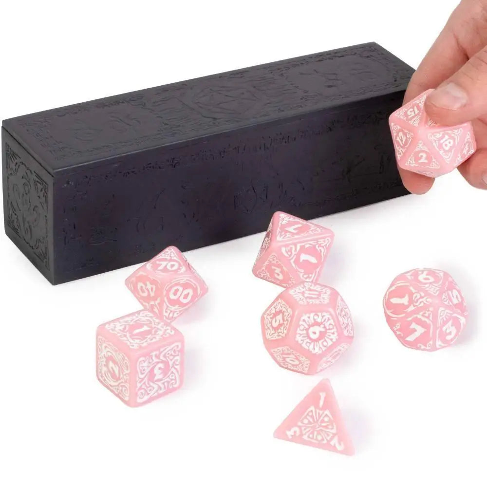 WizDice Titan Dice Cherry Blossom Polyhedral (D&D) Dice Set (7) Dice & Dice Supplies Brybelly   