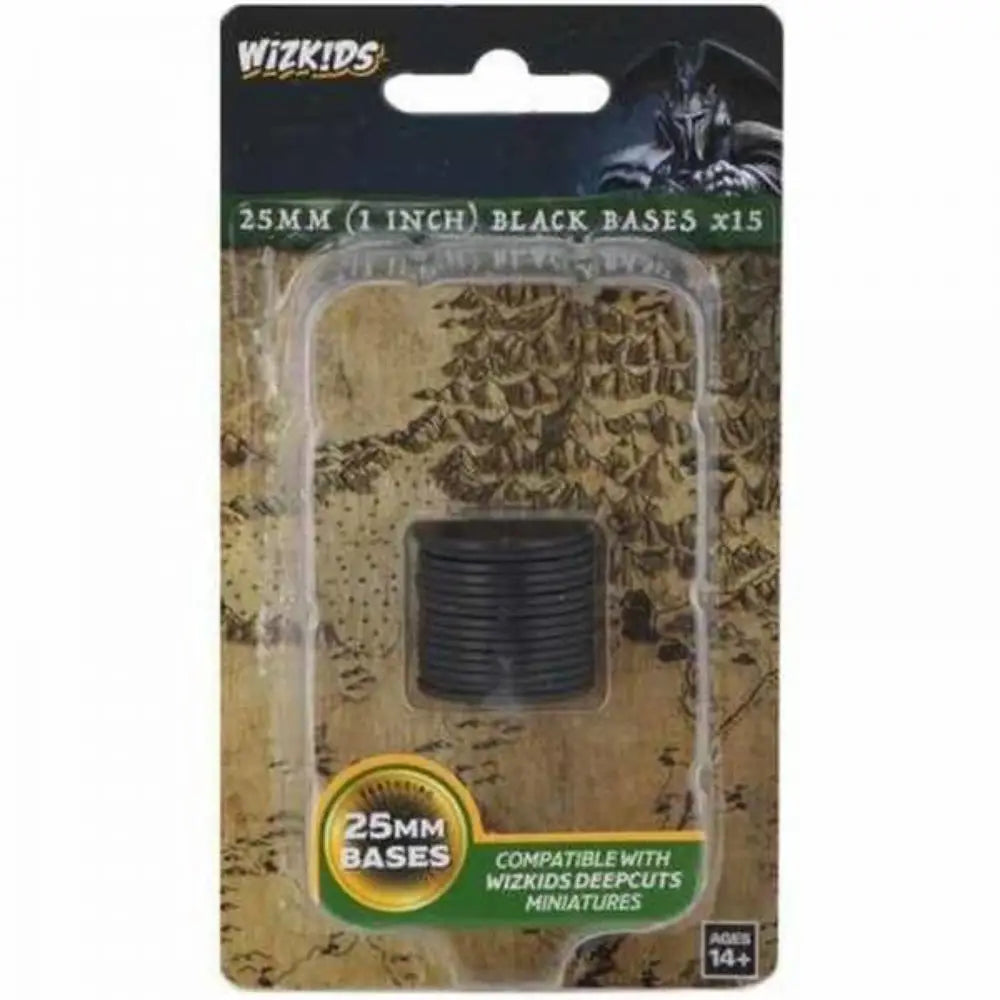 WizKids Deep Cuts Unpainted Miniatures: 25mm Round Base (15) Black Tokens & Counters WizKids   