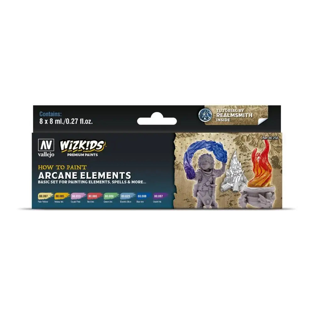 WizKids Premium Paints: Arcane Elements (8) Paint & Tools Vallejo   