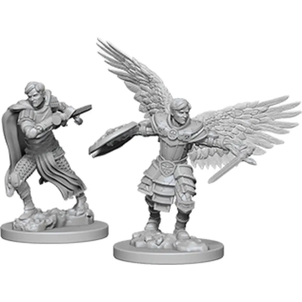 WizKids Unpainted Aasimar Male Fighter (2) - Roleplaying Games