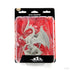 WizKids unpainted blue dragon miniature made of white plastic in clear packaging with red background