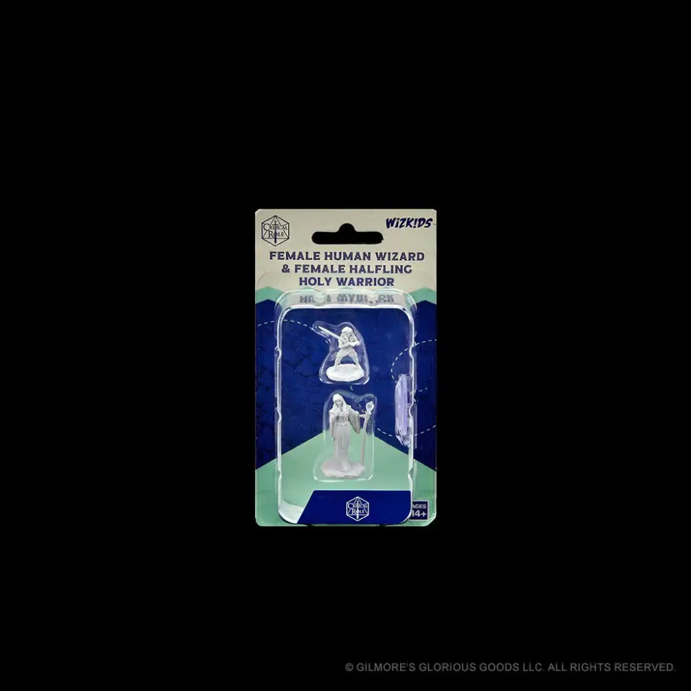 WizKids Unpainted Critical Role Human Wizard Female & Halfling Holy Warrior Female (2) RPG Miniatures WizKids   