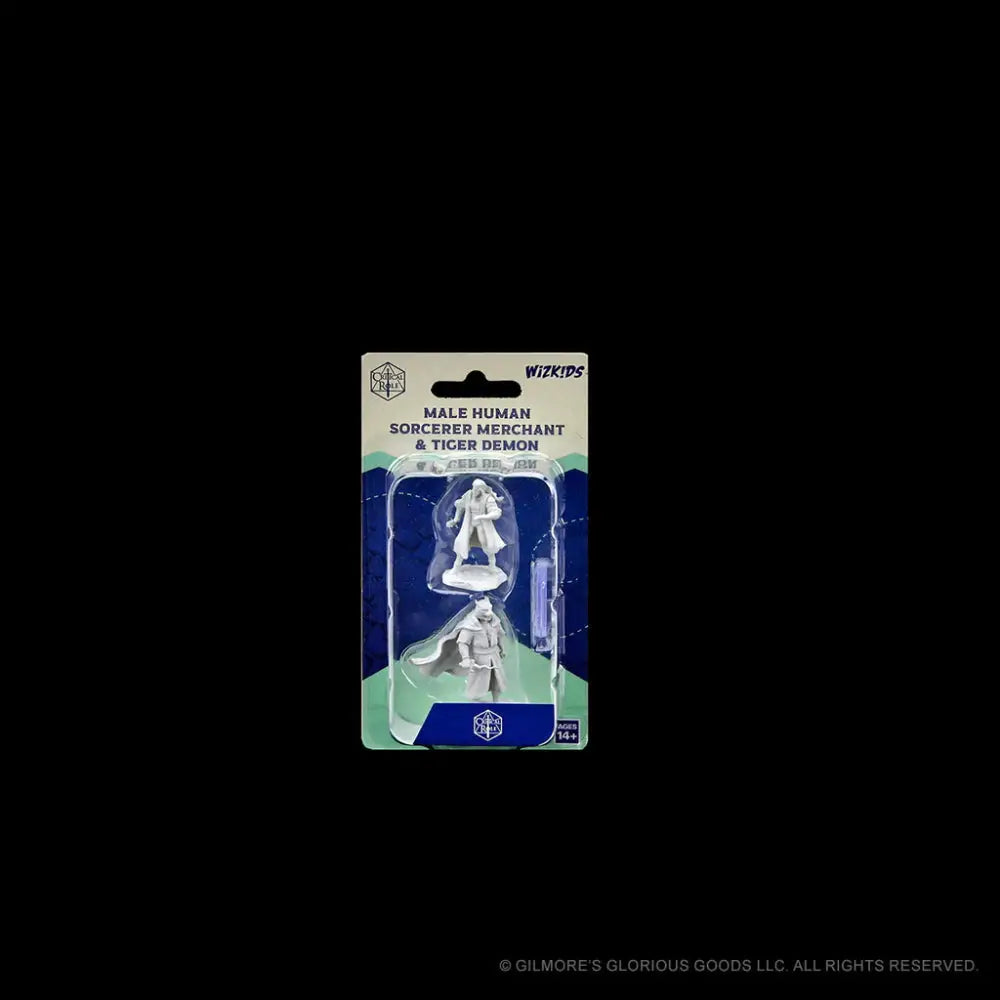 WizKids Unpainted Critical Role Male Human Sorcerer Merchant & Tiger Demon (2) RPG Miniatures WizKids   