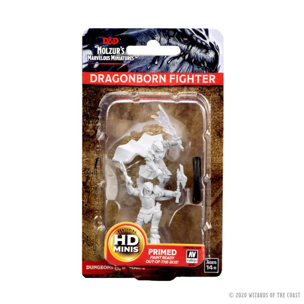 WizKids Unpainted Dragonborn Female Fighter (2) - Roleplaying Games