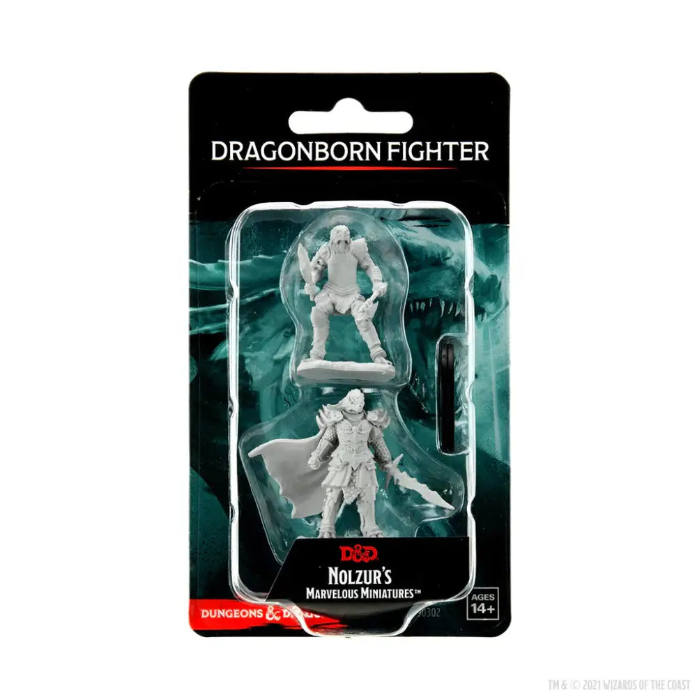 WizKids Unpainted Dragonborn Female Fighter (2) - Roleplaying Games