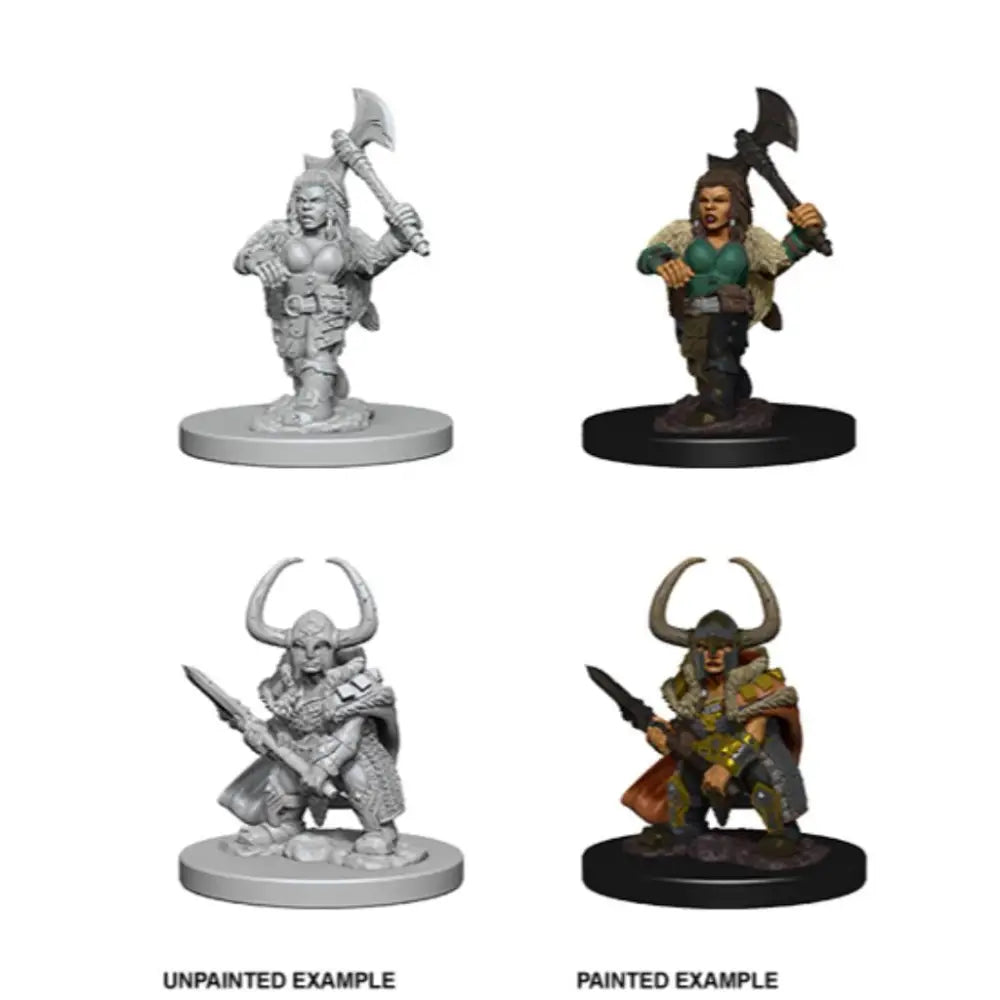WizKids Unpainted Dwarf Female Barbarian (2) - Roleplaying Games