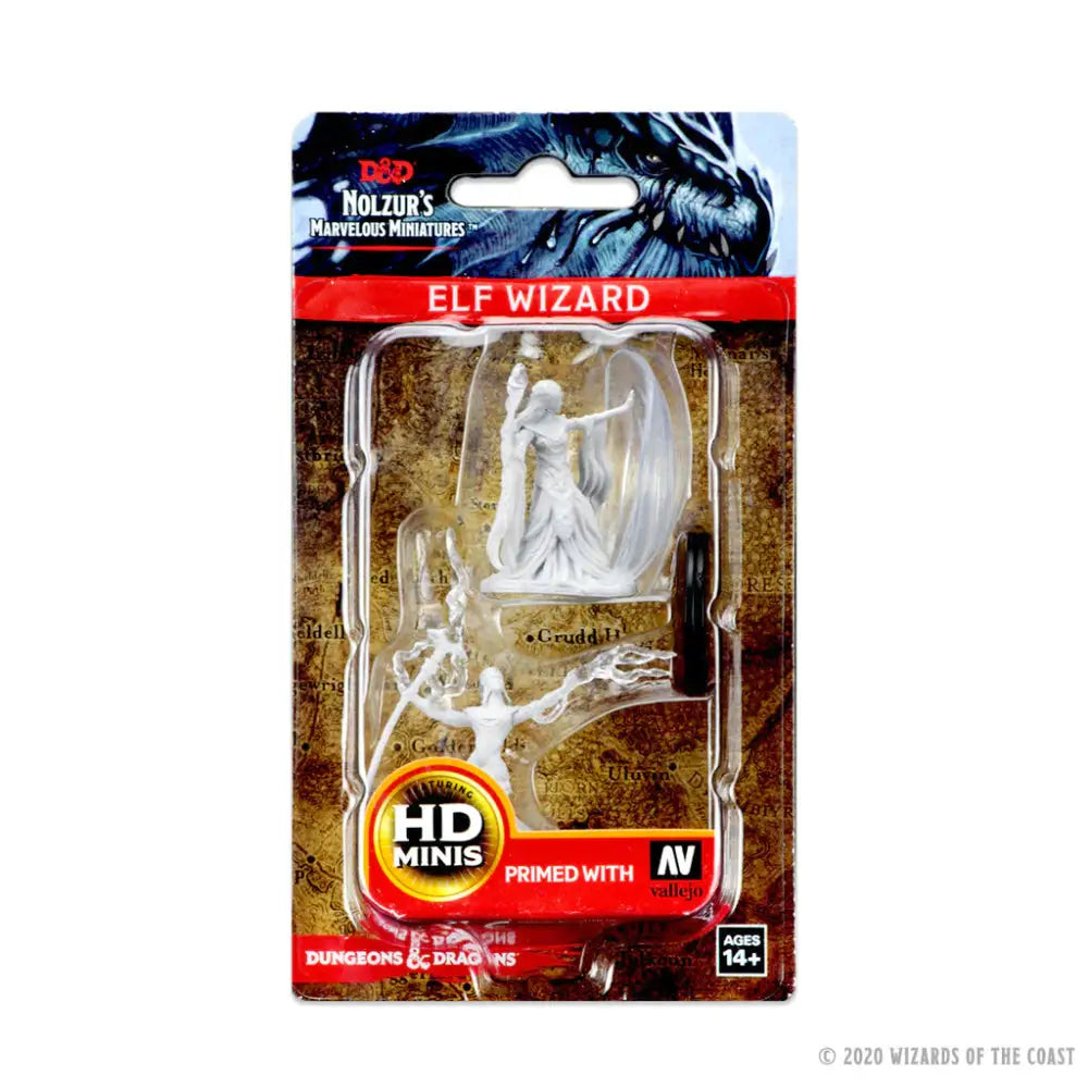 WizKids Unpainted Elf Female Wizard (2) - Roleplaying Games