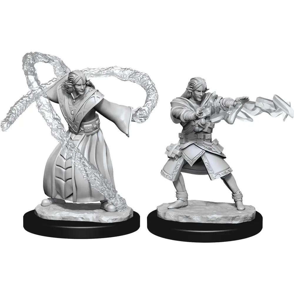 WizKids Unpainted Elf Male Wizard (2) - Roleplaying Games