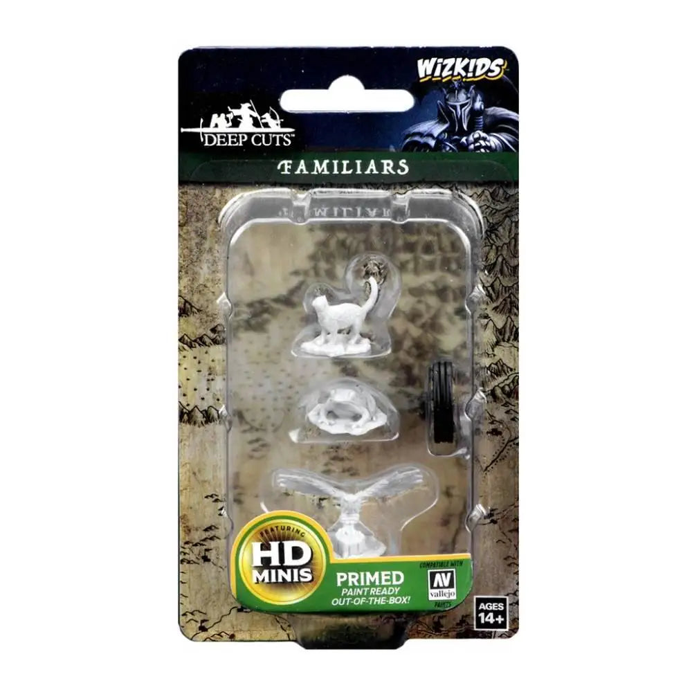 WizKids Unpainted Familiars Cat Bird and Frog (3) - Roleplaying Games