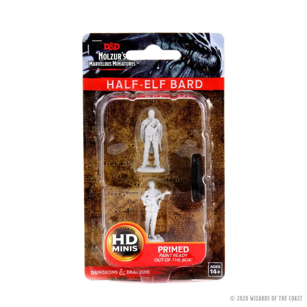 WizKids Unpainted Half-Elf Female Bard (2) - Roleplaying Games