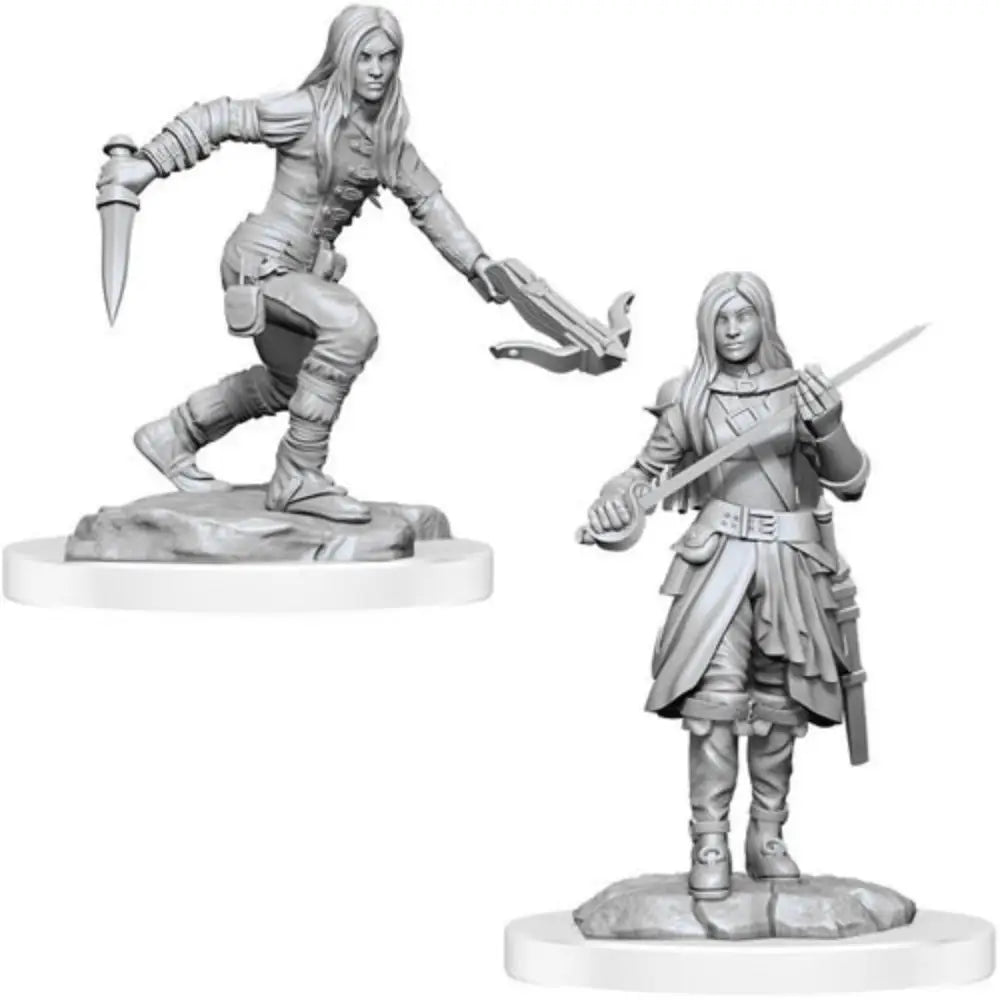 WizKids Unpainted Half-Elf Female Rogue (2) - Roleplaying Games