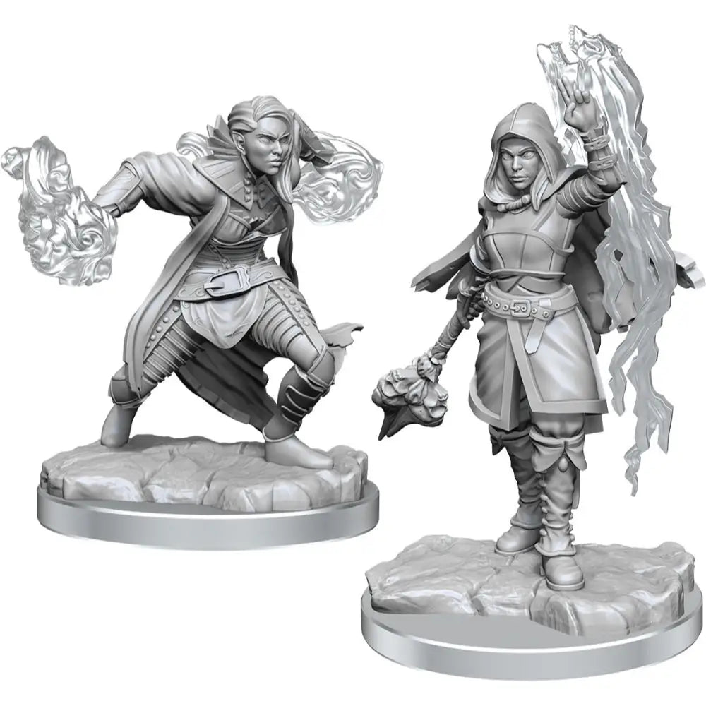 WizKids Unpainted Half-Elf Warlock (2) - Roleplaying Games