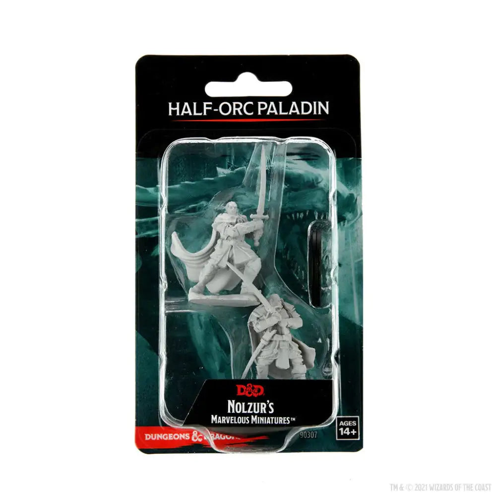 WizKids Unpainted Half-Orc Male Paladin (2) - Roleplaying Games