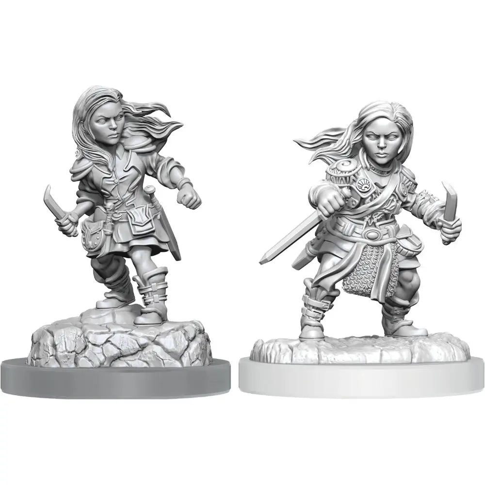 WizKids Unpainted Halfling Female Rogue (2) RPG Miniatures WizKids   