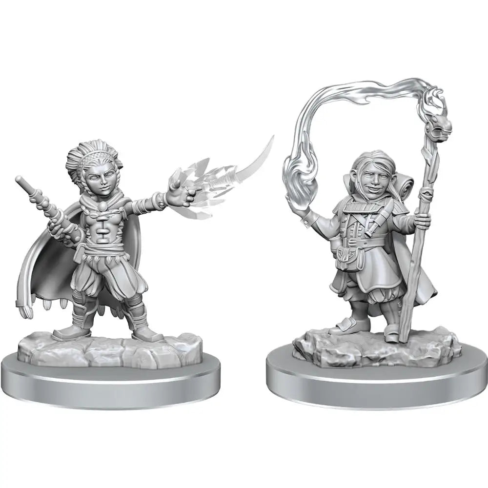 WizKids Unpainted Halfling Female Wizards (2) - Roleplaying Games