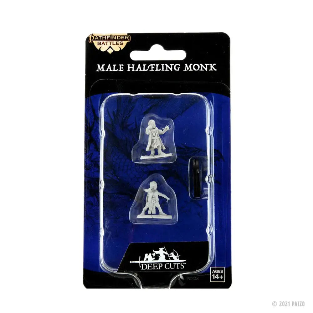 WizKids Unpainted Halfling Male Monk (2) - Roleplaying Games