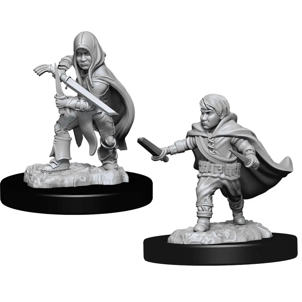 WizKids Unpainted Halfling Male Rogue (2) - Roleplaying Games
