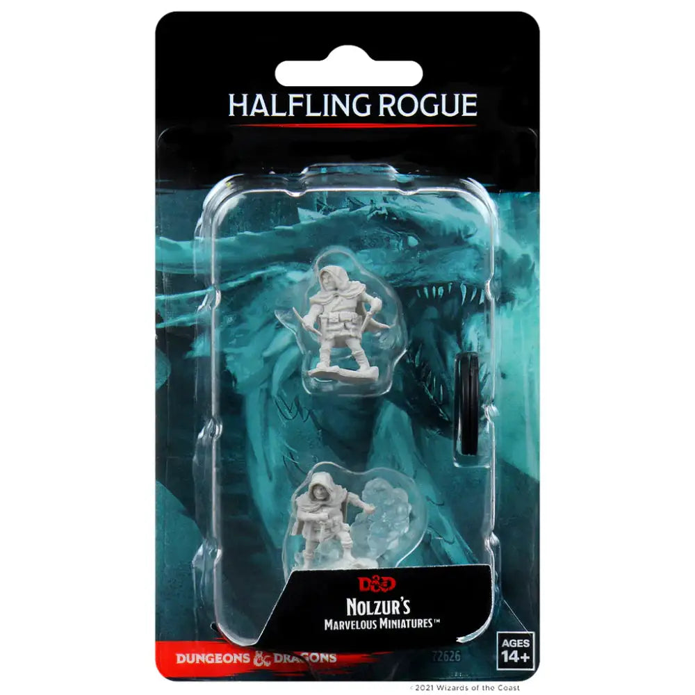 WizKids Unpainted Halfling Male Rogue (2) - Roleplaying Games