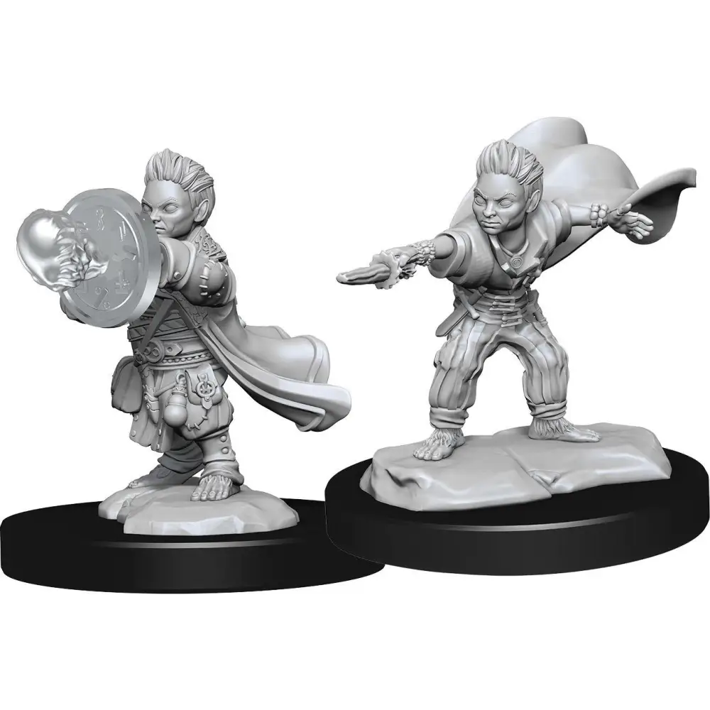 WizKids Unpainted Halfling Male Wizard (2) - Roleplaying Games