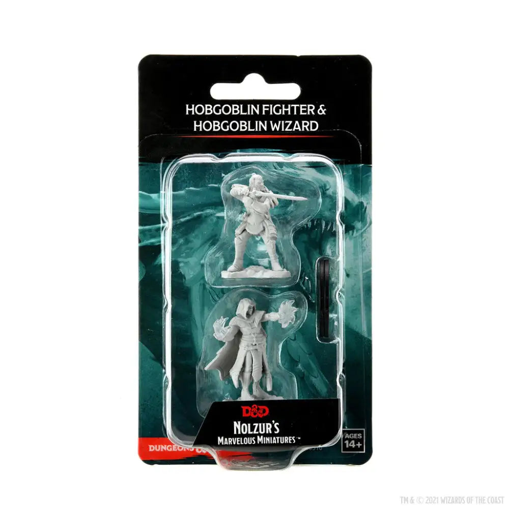 WizKids Unpainted Hobgoblin Fighter Male and Hobgoblin Wizard Female (2) - Roleplaying Games