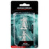 White unpainted plastic human female druid miniature figures in blister pack from dungeons and dragons wizkids product