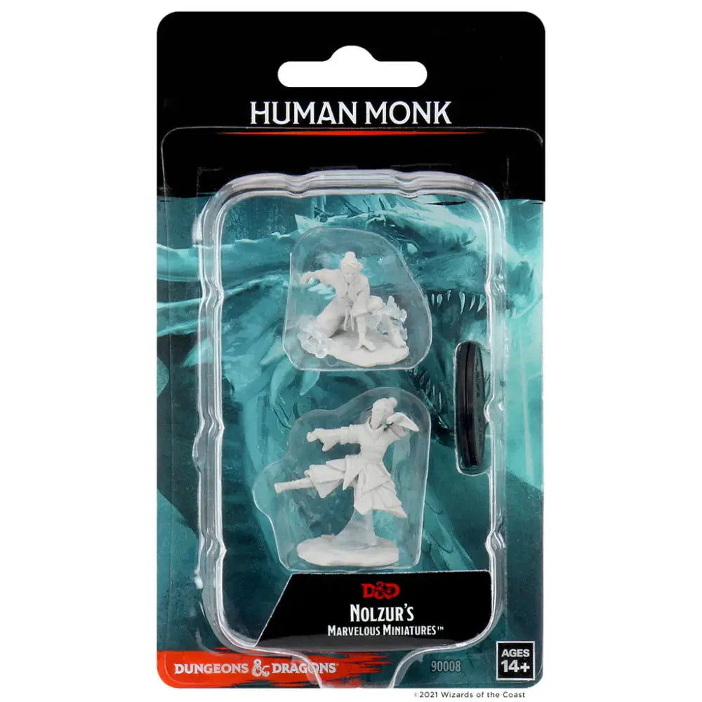 WizKids Unpainted Human Female Monk (2) - Roleplaying Games