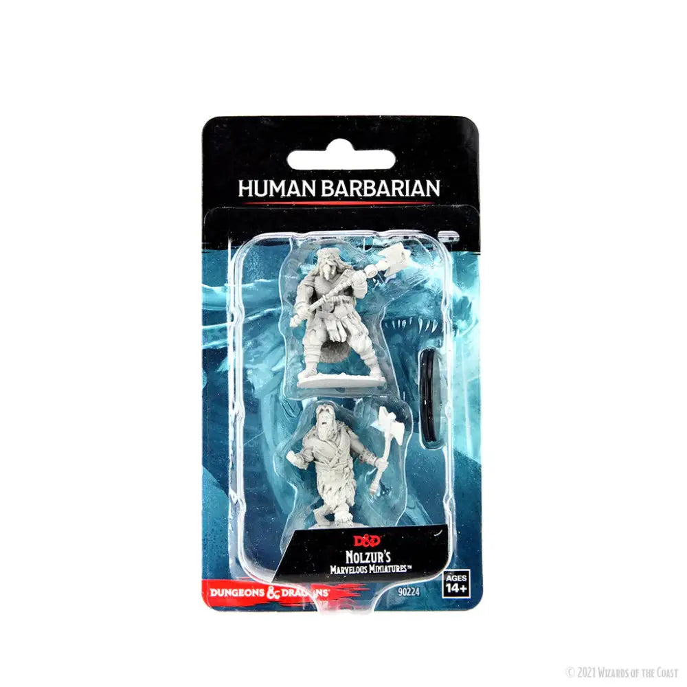WizKids Unpainted Human Male Barbarian (2) - Roleplaying Games