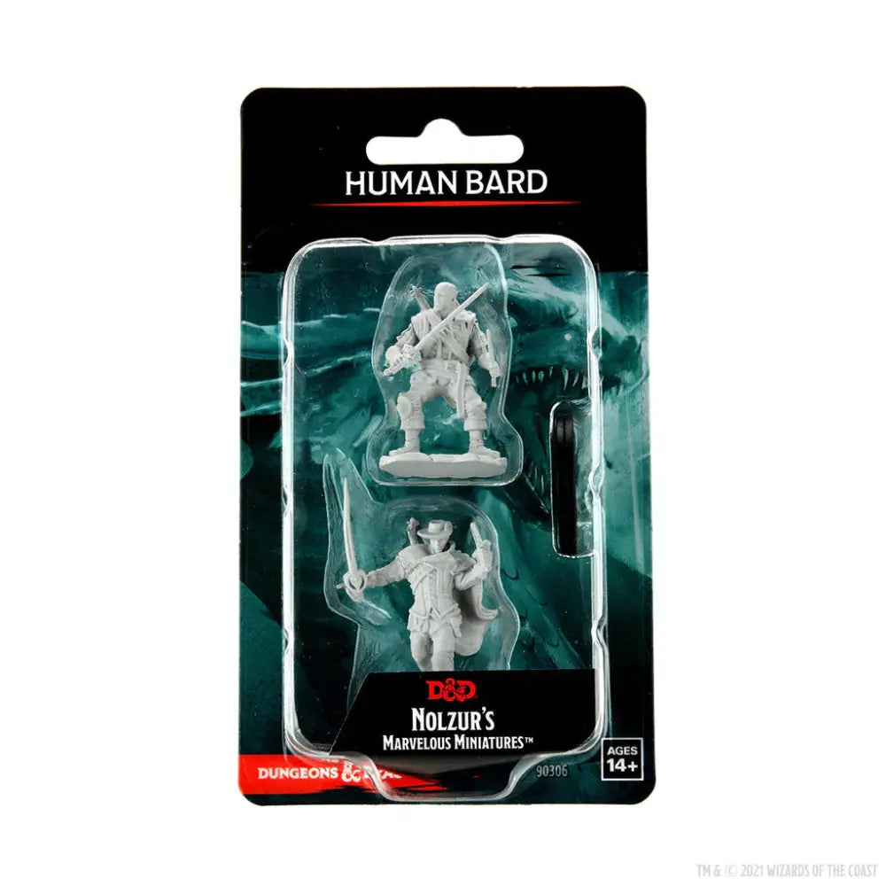 WizKids Unpainted Human Male Bard (2) RPG Miniatures WizKids   