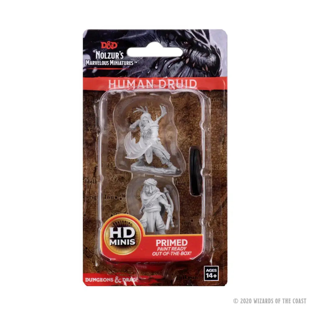 WizKids Unpainted Human Male Druid (2) RPG Miniatures WizKids   