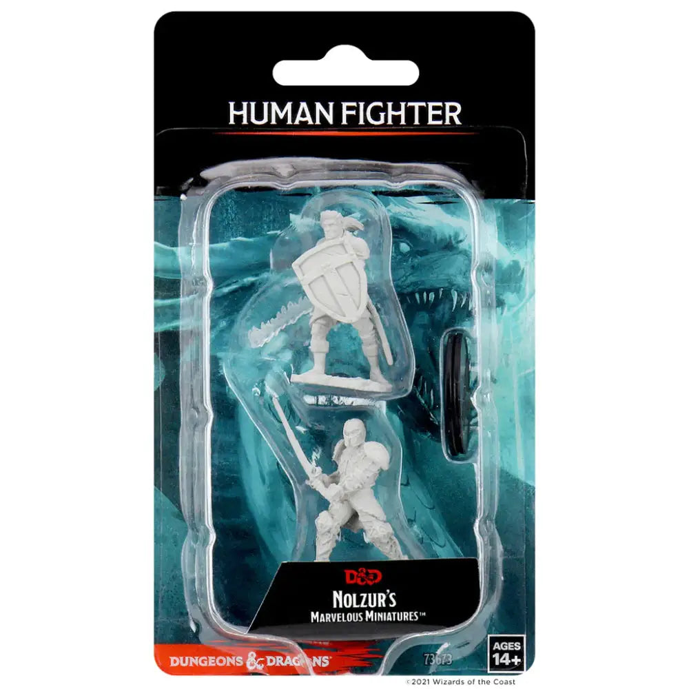 WizKids Unpainted Human Male Fighter (2) - Roleplaying Games
