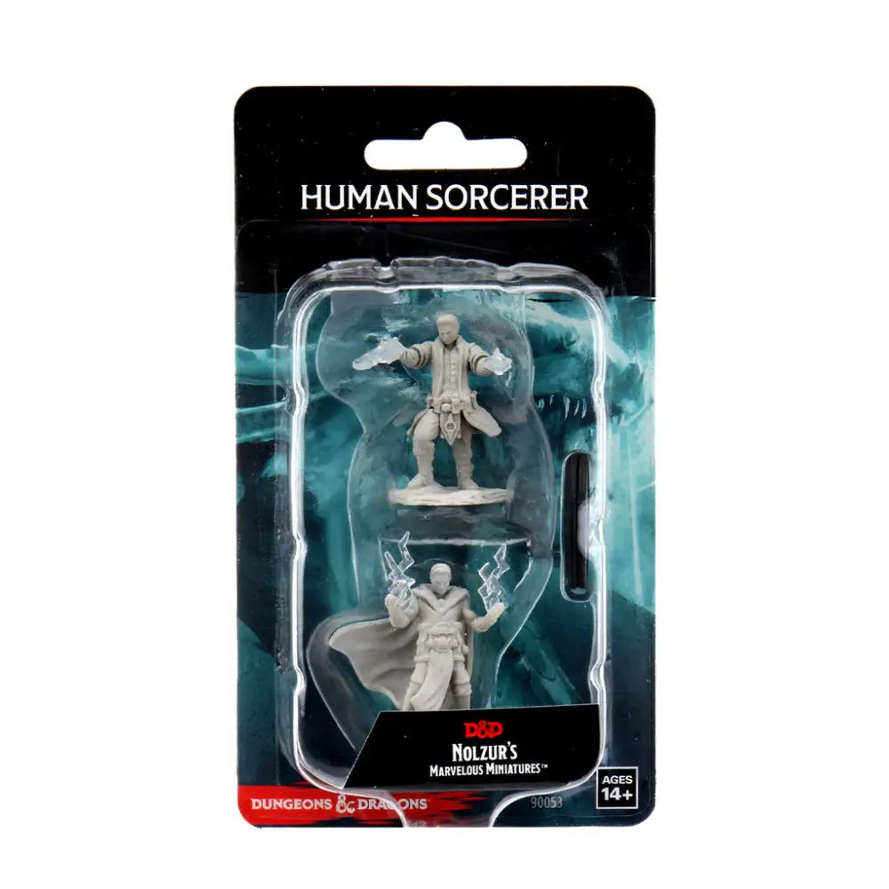 WizKids Unpainted Human Male Sorcerer (2) - Roleplaying Games