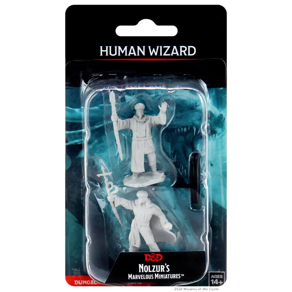WizKids Unpainted Human Male Wizard (2) RPG Miniatures WizKids   