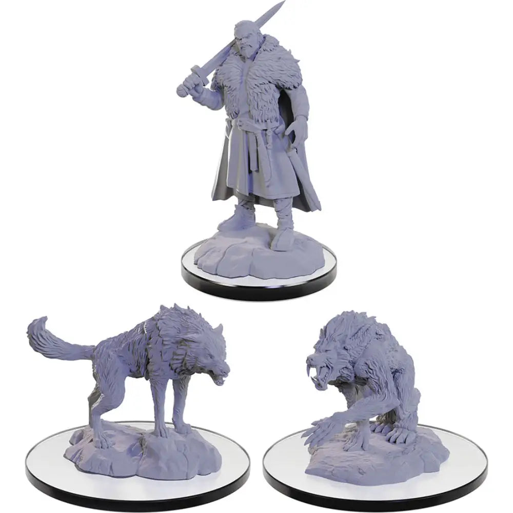 WizKids Unpainted Loup Garou (3) RPG Miniatures WizKids   