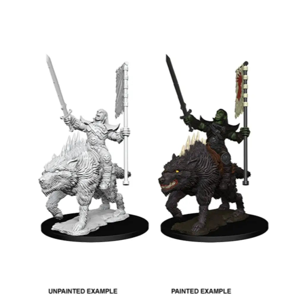 WizKids Unpainted Orc on Dire Wolf - Roleplaying Games