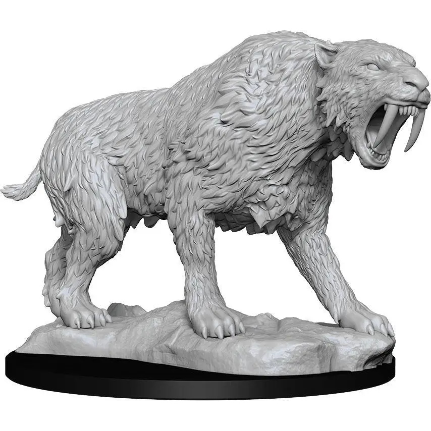 WizKids Unpainted Saber-Toothed Tiger - Roleplaying Games