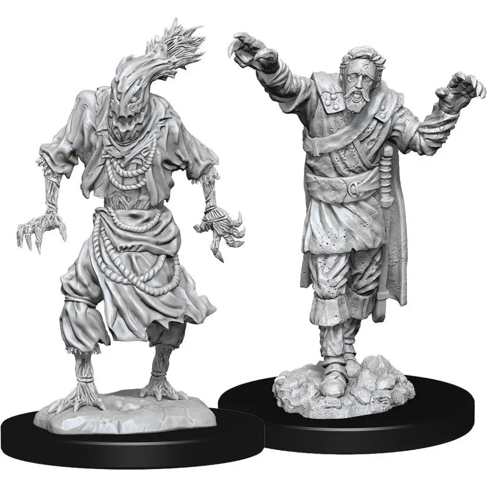 WizKids Unpainted Scarecrow and Stone Cursed (2) - Roleplaying Games