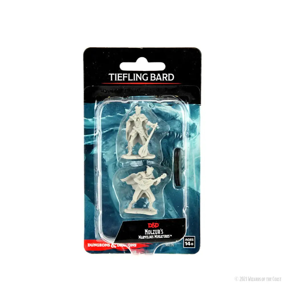 WizKids Unpainted Tiefling Female Bard (2) - Roleplaying Games