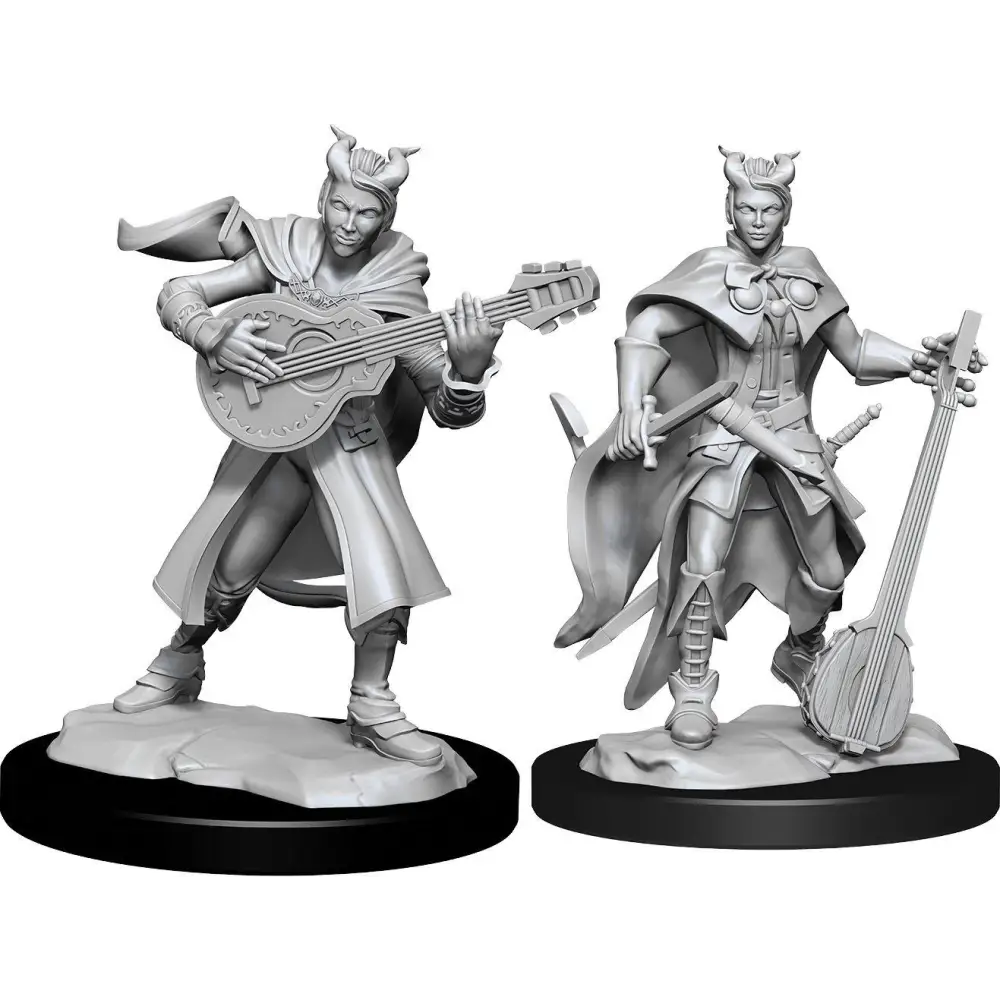 WizKids Unpainted Tiefling Female Bard (2) - Roleplaying Games